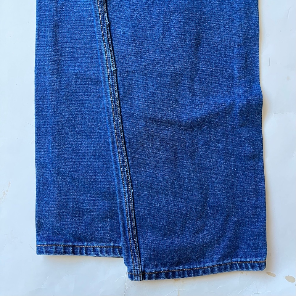 Vintage Wrangler Straight Leg High Rise Jeans No Fault Flat Front Blue Jeans 29 - Picture 4 of 14